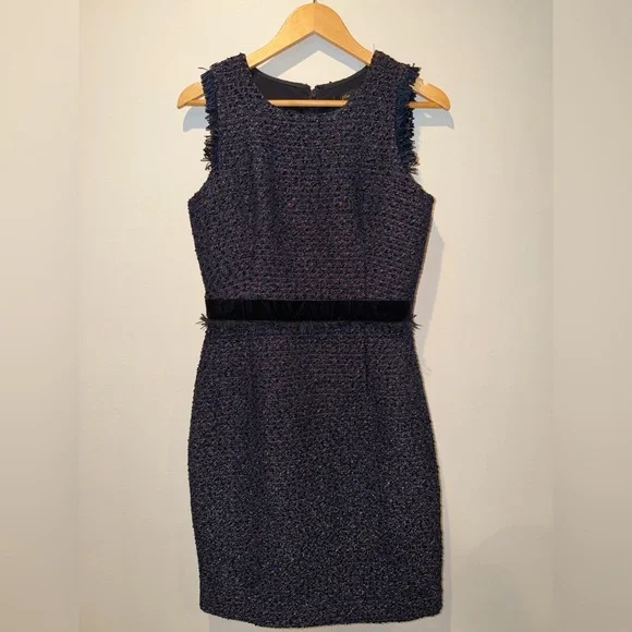 J Crew Tweed Constellation Sparkle Shift Dress Size 16 - Picture 2 of 14